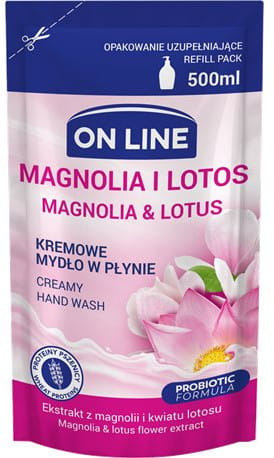 On Line Folyékony Krémszappan Utántöltő Magnólia & Lótusz 500Ml