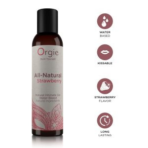 Orgie All Natural - vízbázisú síkosító gél - eper (150ml)