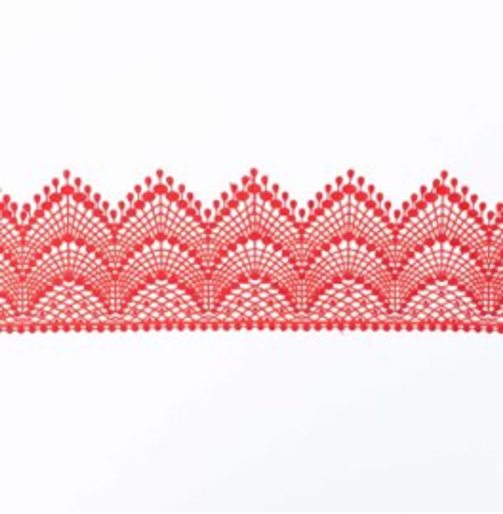 Cukorcsipke tortákhoz – piros - szélesség: 6 cm - K-Decor