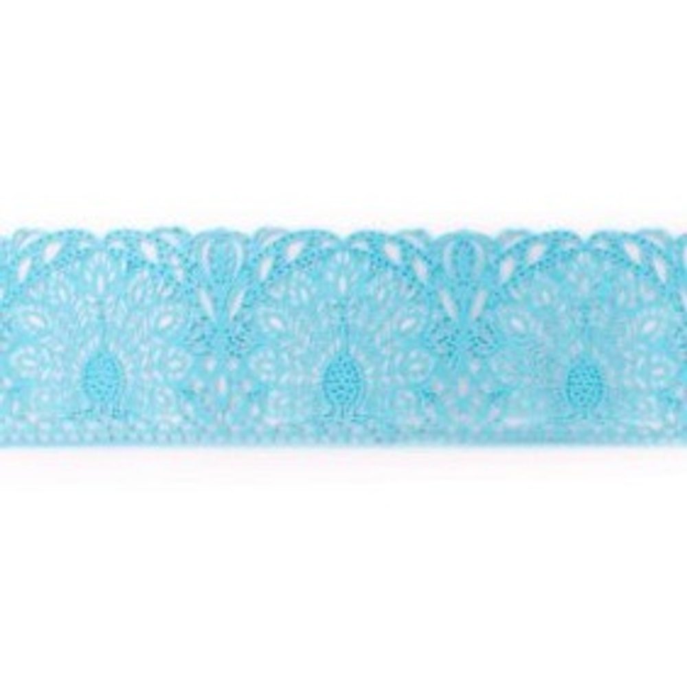Cukorcsipke tortára – kék - szélesség 6 cm - K-Decor