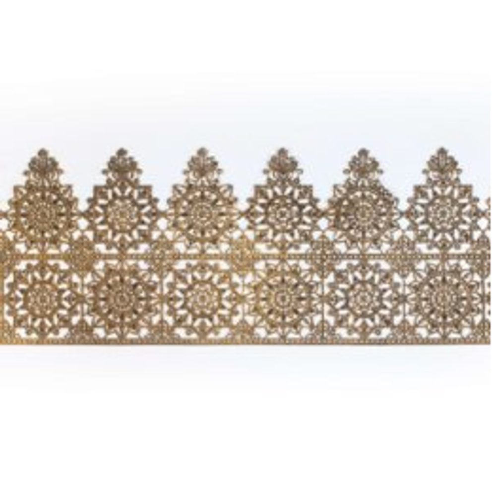 Ehető cukorcsipke tortákhoz – arany - szélesség 8 cm - K-Decor