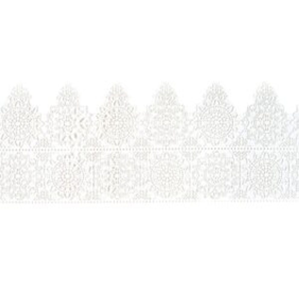 Ehető cukorcsipke tortára – fehér - szélesség 6 cm - K-Decor