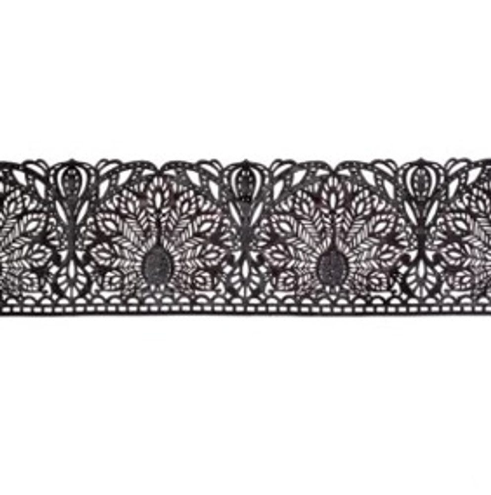 Ehető cukorcsipke – fekete - szélesség 6 cm - K-Decor