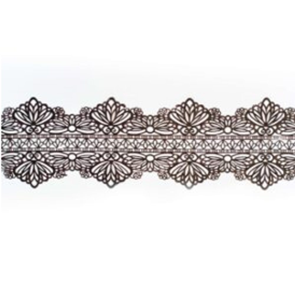 Ehető fekete cukorcsipke – szélesség: 6 cm - K-Decor