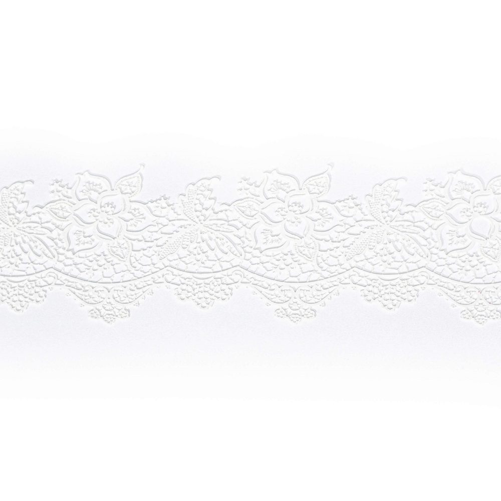 Fehér cukorcsipke - 6 cm széles - K-Decor