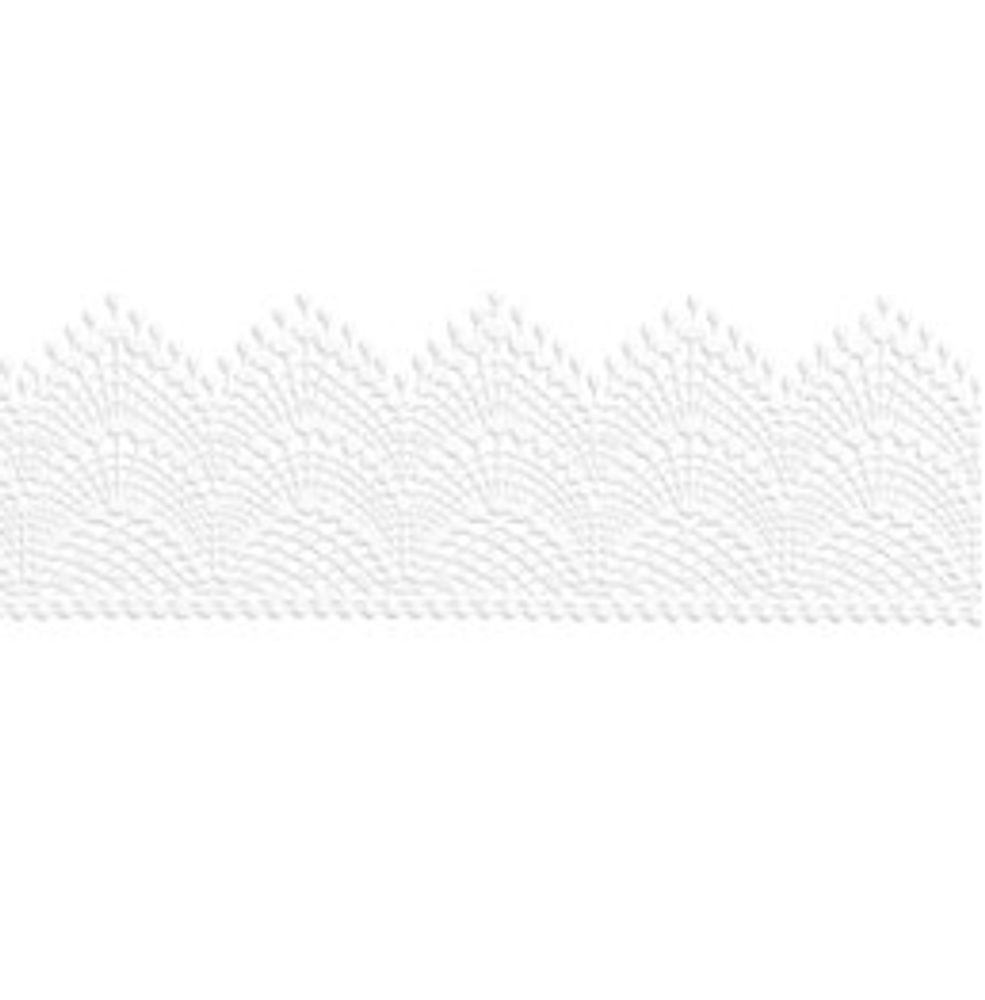 Fehér cukorcsipke – szélesség: 8 cm - K-Decor