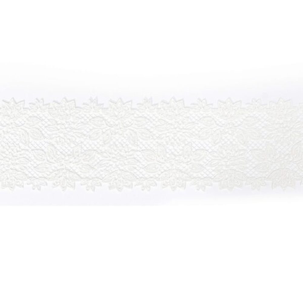 Fehér cukorcsipke – szélesség: 8 cm -