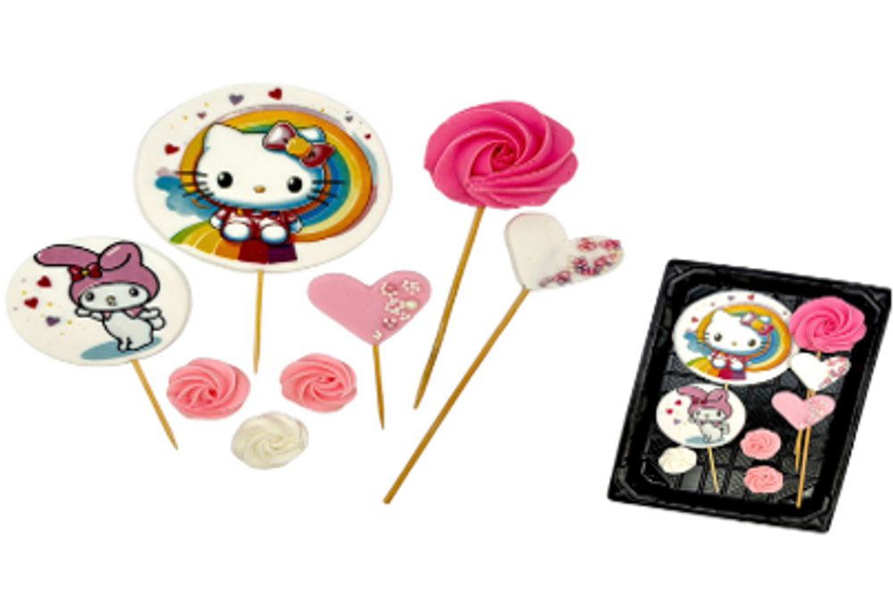 Hello Kitty – ehető cukordíszítő szett - K-Decor
