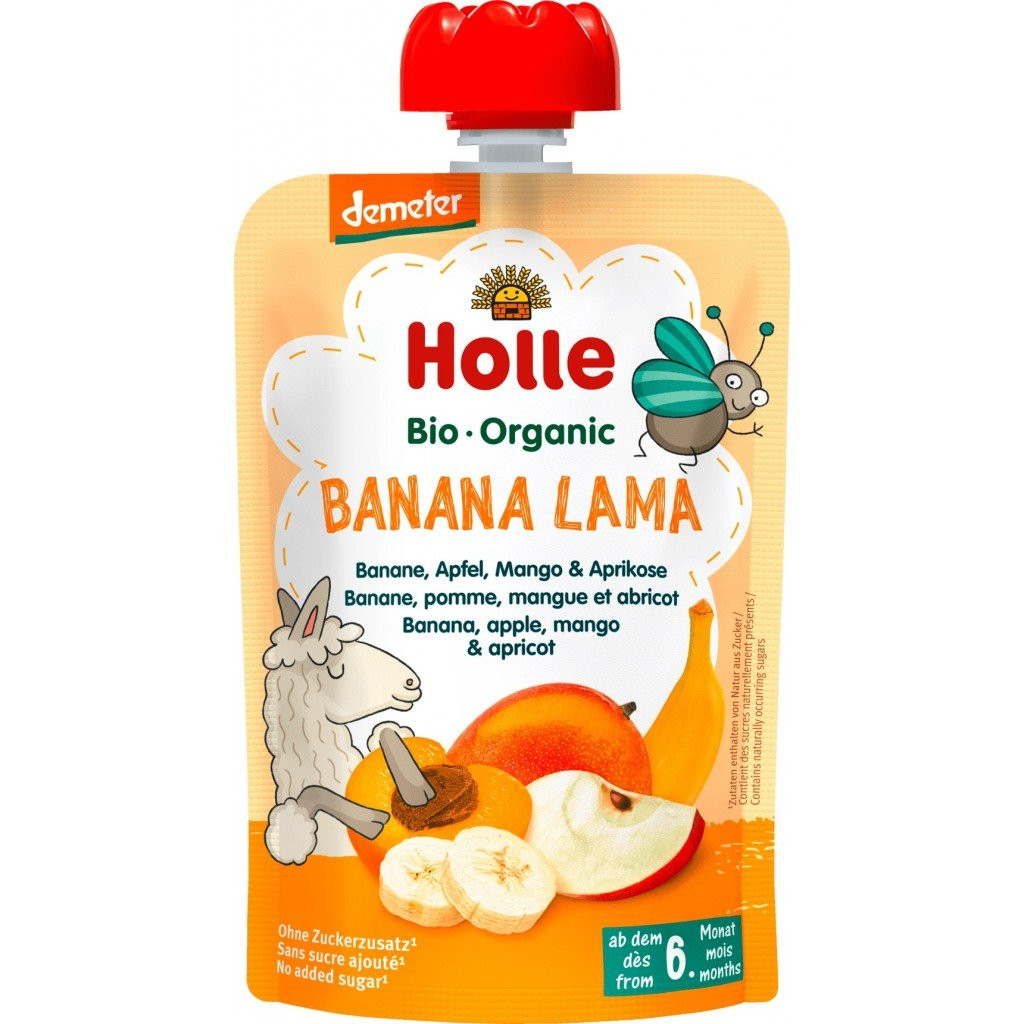 Holle tasakos gyüm.püré Banana Lama demeter 100g