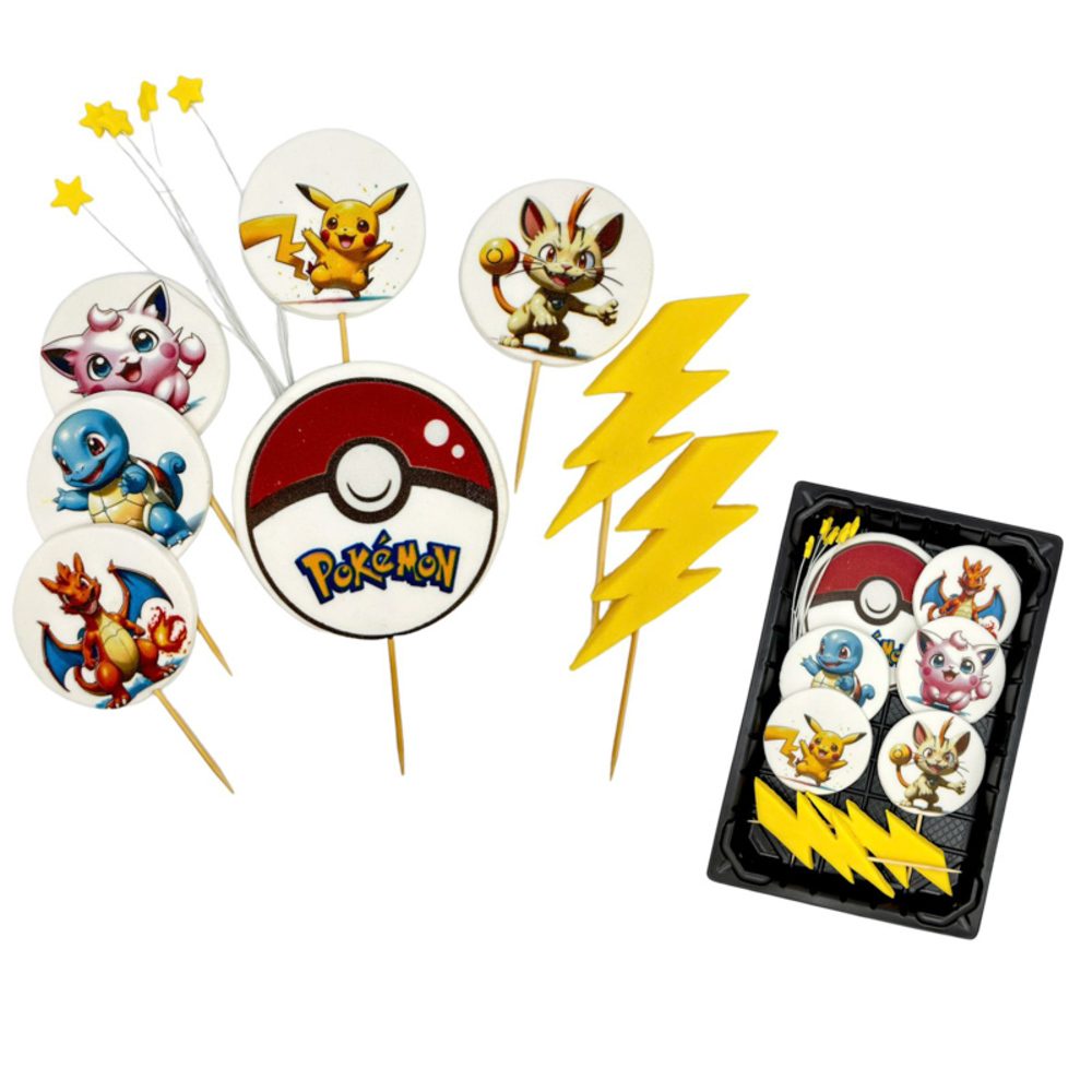 Pokémon tortadísz cukorból - K-Decor