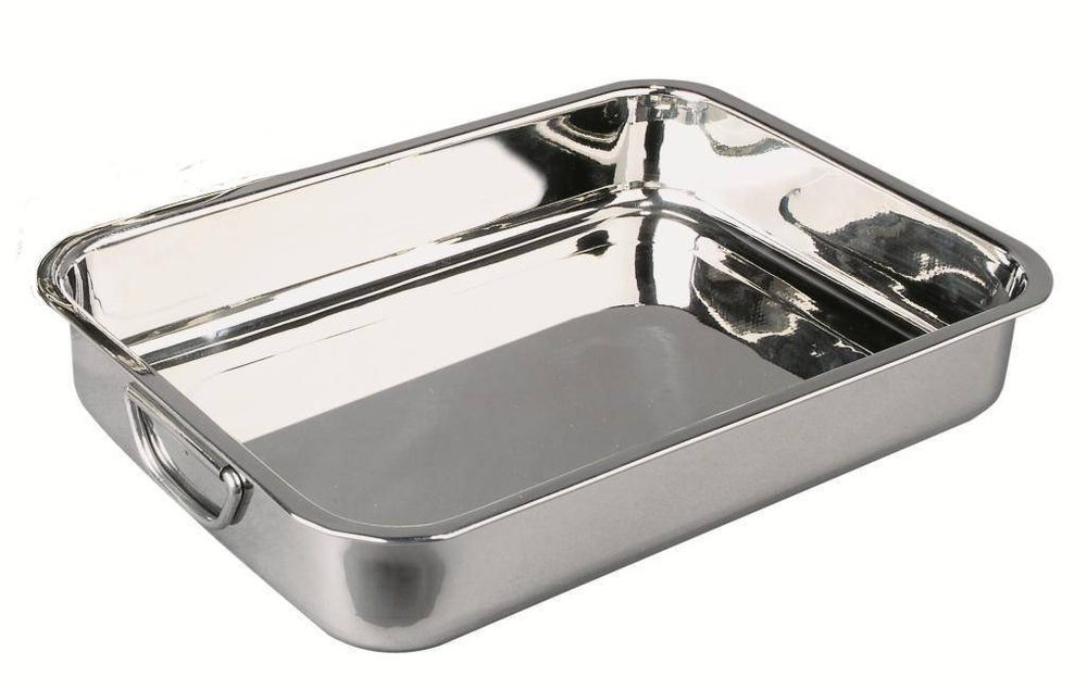 Rozsdamentes acél tepsi CON ASAS 40 cm - Ibili