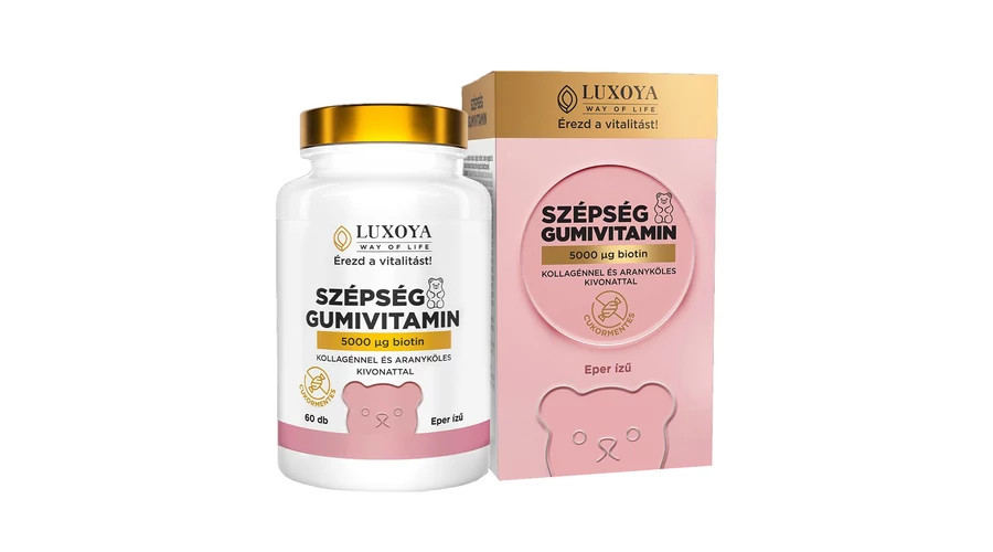 Luxoya Luxoya Szépség gumivitamin - Eper ízű - 60db